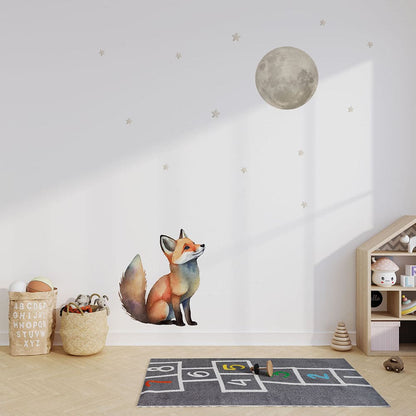 Fuchs und Mond Wandtattoo #28