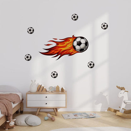 Fußball Flame Wandtattoo #81