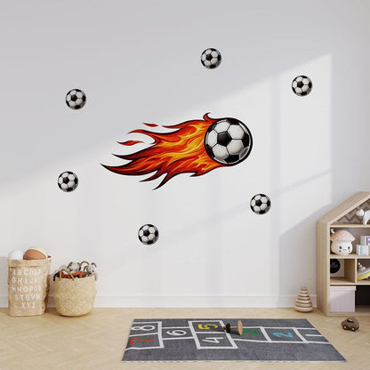 Fußball Flame Wandtattoo #81