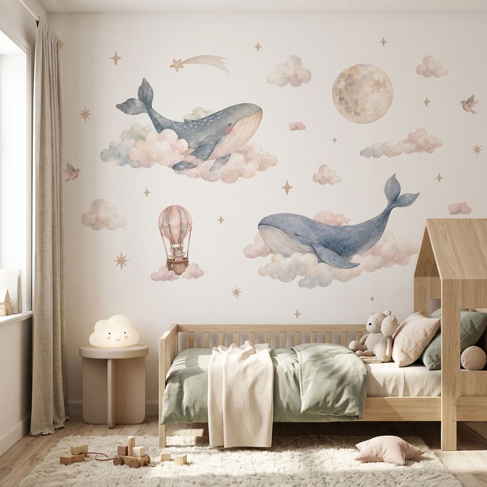 Fliegende Wale Wandtattoo #150