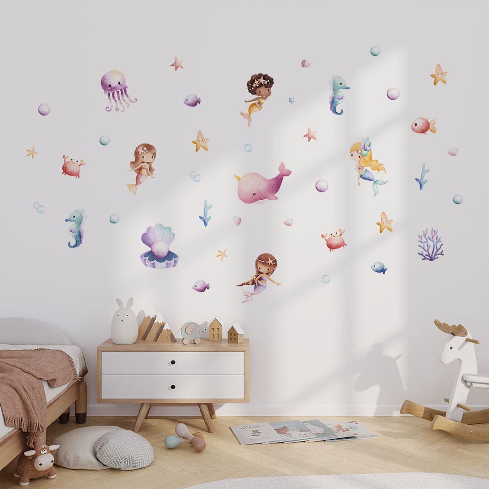 Meerjungfrauen Wandtattoo #128