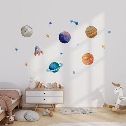 Planeten Aquarell Wandtattoo #135