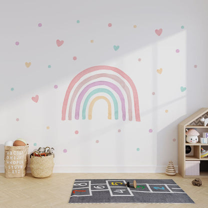 Regenbogen Pastell Wandtattoo #89