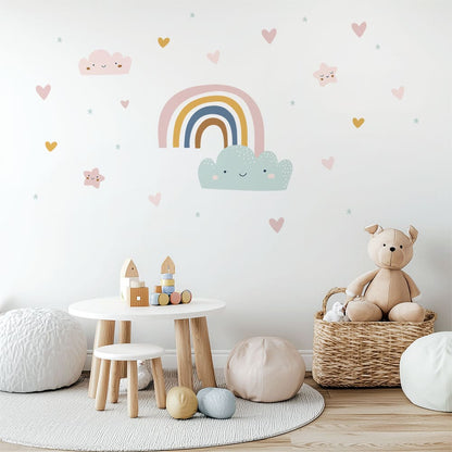 Regenbogen und Wolke Wandtattoo #112