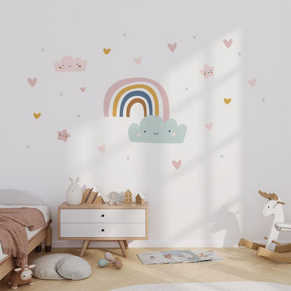 Regenbogen und Wolke Wandtattoo #112