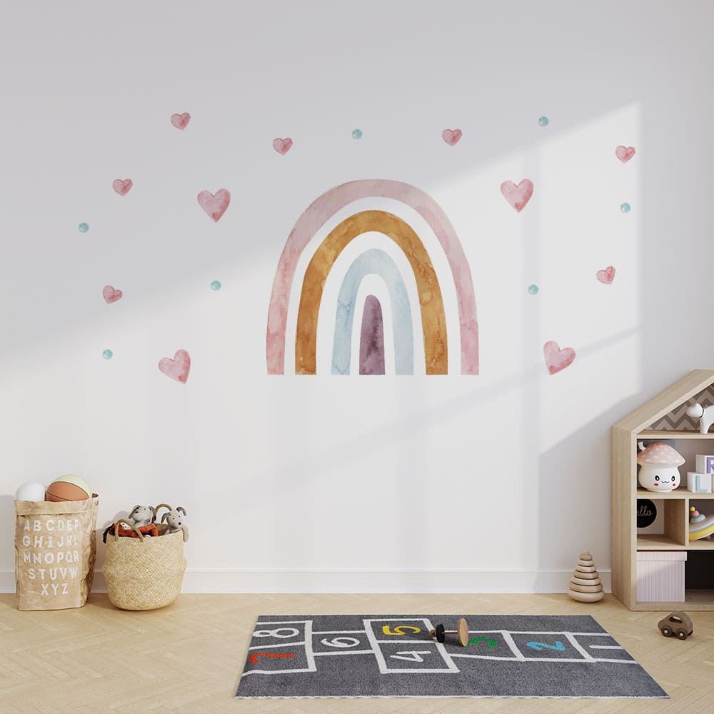 Regenbogen Aquarell Wandtattoo #124