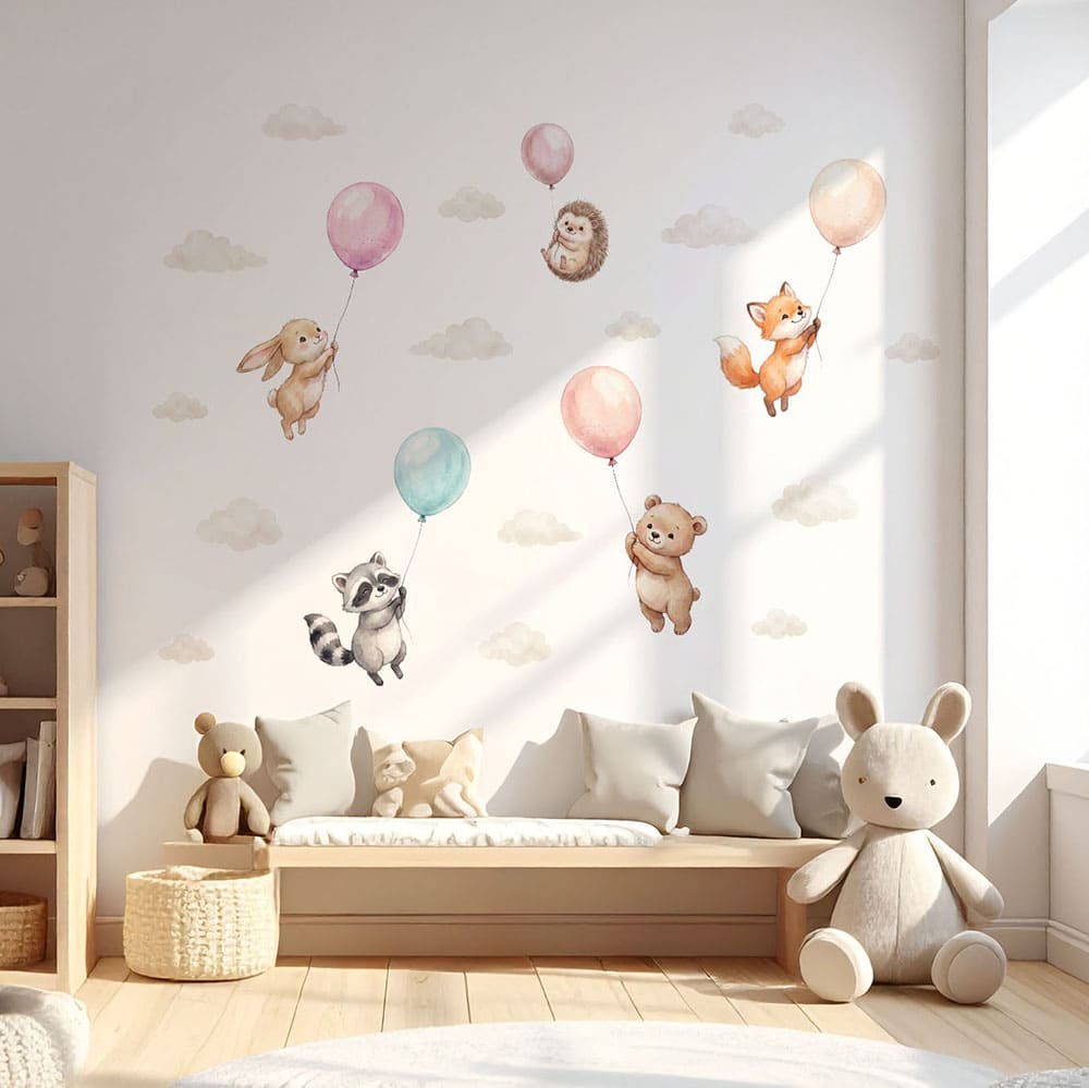 Tiere und Ballons Wandtattoo #160