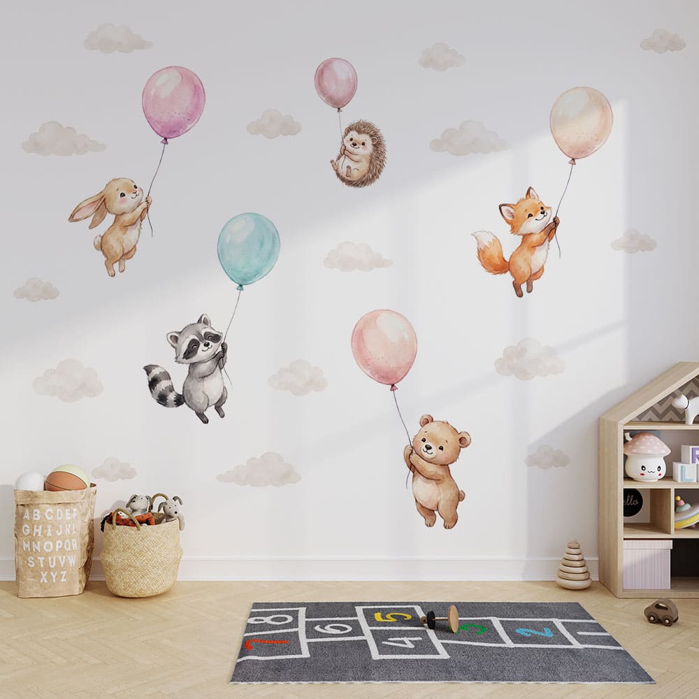 Tiere und Ballons Wandtattoo #160