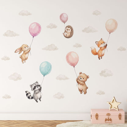 Tiere und Ballons Wandtattoo #160