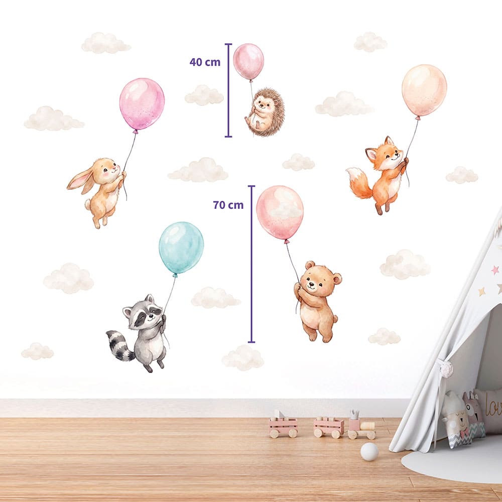 Tiere und Ballons Wandtattoo #160