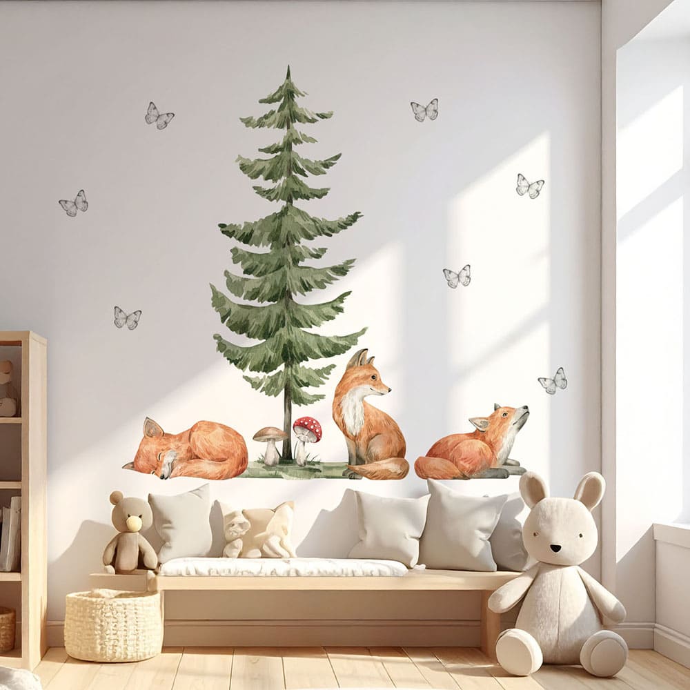 Waldtiere Füchse Wandtattoo #86