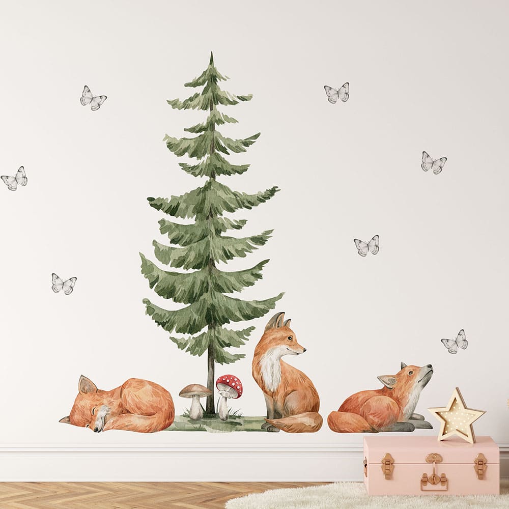 Waldtiere Füchse Wandtattoo #86