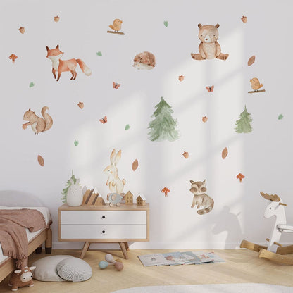 Waldtiere Aquarell Wandtattoo #27