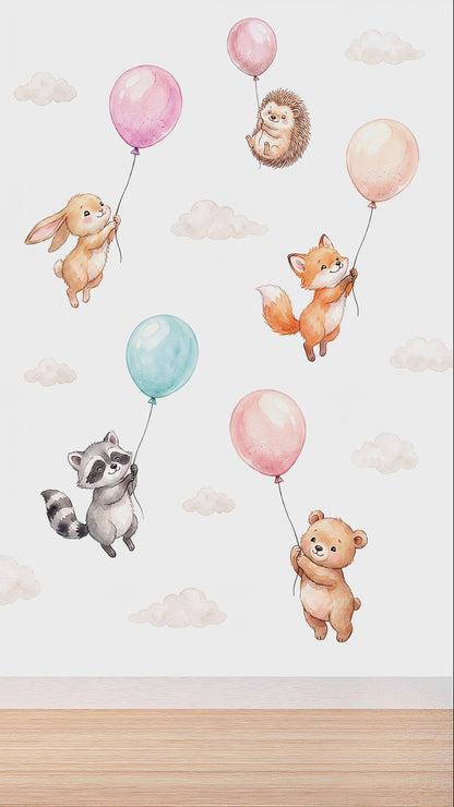 Tiere und Ballons Wandtattoo #160
