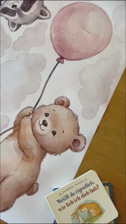 Tiere und Ballons Wandtattoo #160