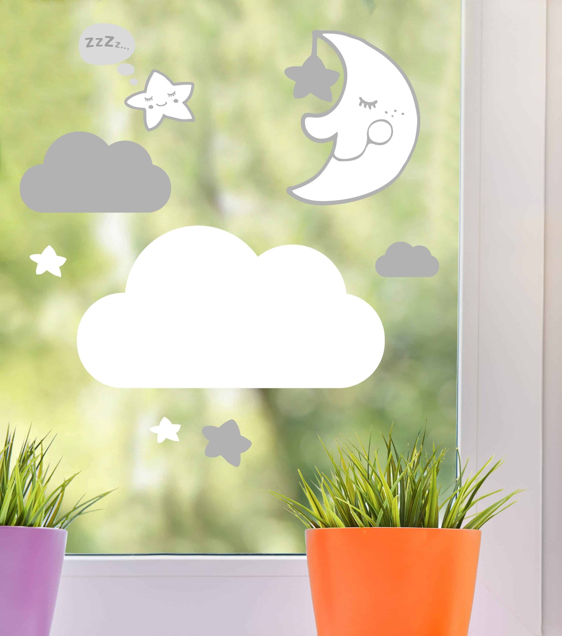 Fensterbild Wolken Fensterbilder Dekoration Kinderzimmer