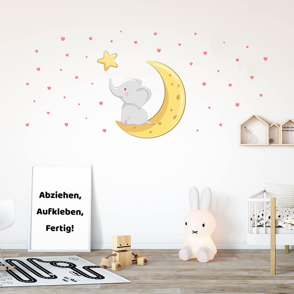 Wandtattoo Elefant Mond 103